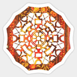 Abstract radial geometric pattern Sticker